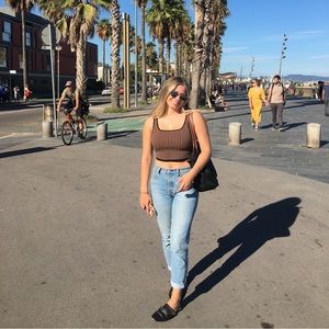 Babaton Knit Sculpt Cropped Tank